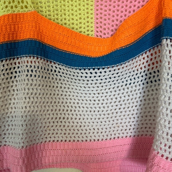 Women Hollow Out Crochet Knit
Sweater Crop Tops Color Blocking Large - Picture 5 of 9